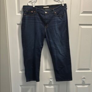 Levi's Blue Straight Leg cropped Jeans Classic Denim